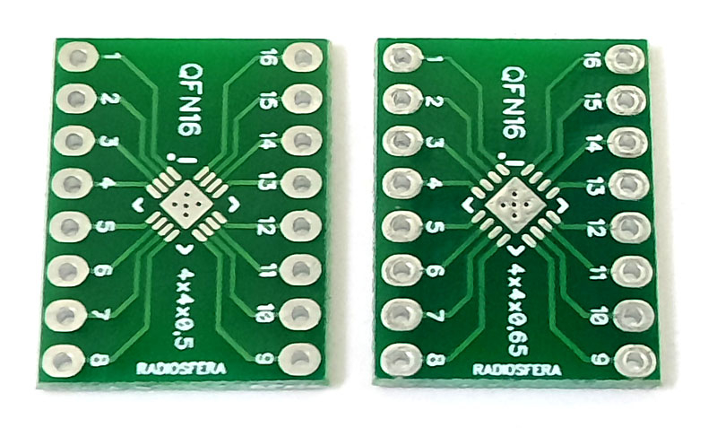 ���������� QFN16 4x4 ��� 0,5/0,65�� �� DIP16.