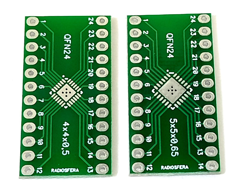 ���������� QFN24 4x4 ��� 0,5�� � 5x5 ��� 0,65�� �� DIP24.