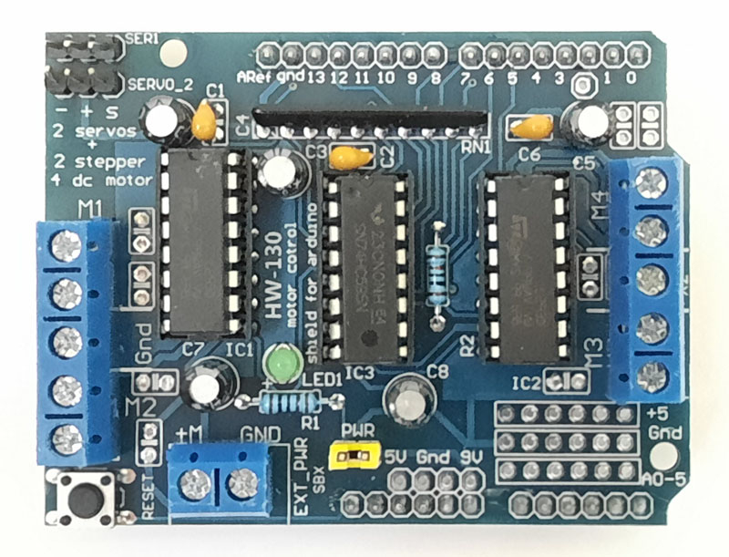 ������� ������� �� ������ ���������� L293D ��� ARDUINO.