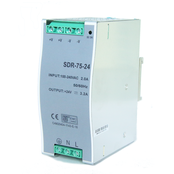���� ������� SDR-75-24 24V  3.2�  75WT �� DIN-�����