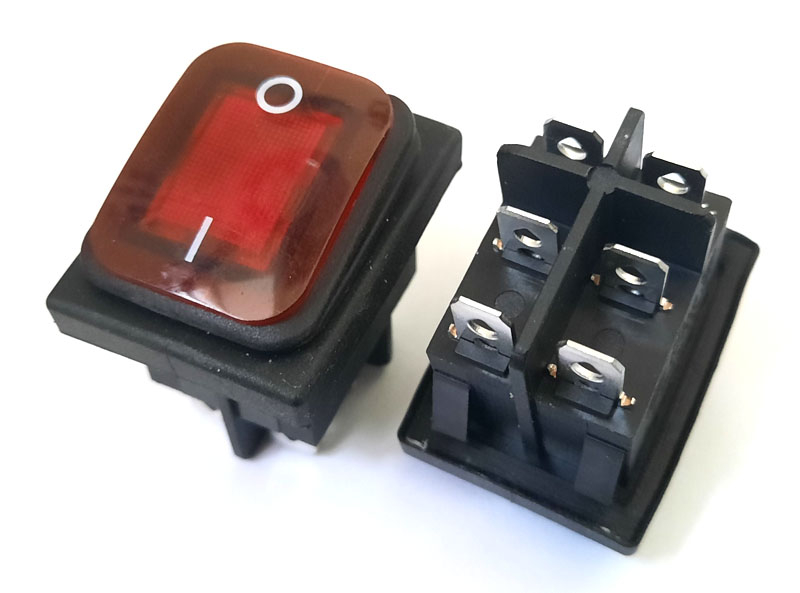 ����������������� �������, on-on, �������, 6pin, 10A, 220V.