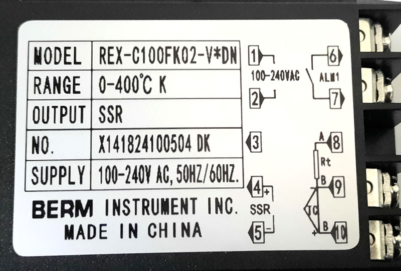 ��������� REX-C100, 220�, 0 - 400�� (��������� �-���� + ������������� ���� SSR-80DA).