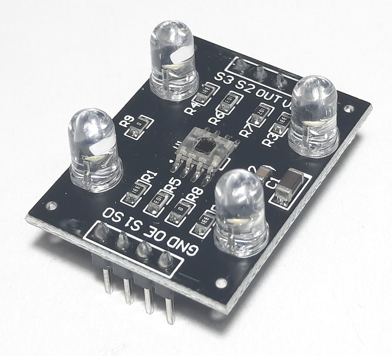 �������� ������ �� ���� TCS230 ��� Arduino.