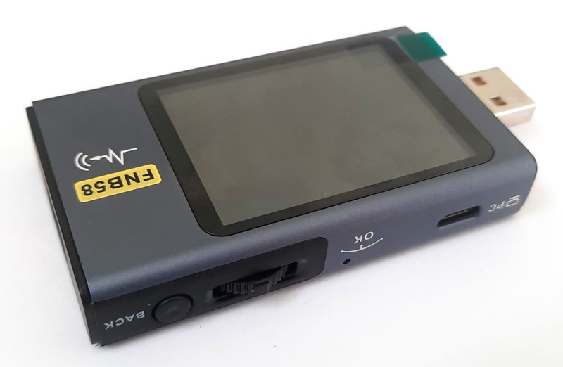 FNIRSI FNB58 Bluetooth ������������������� ������ Type-C, microUSB, QC/PD, 4-28�, 7�.